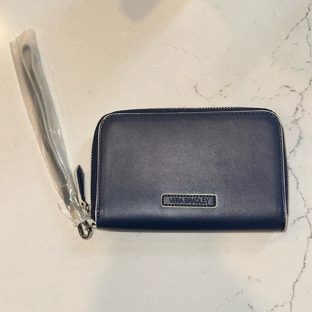 Vera Bradley dark blue wristlet